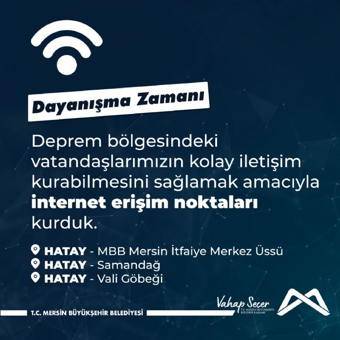 MERSNDEN HATAYA NTERNET ERM NOKTALARI...