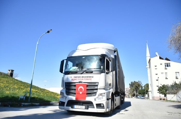 TARSUS BELEDYES DEPREM BLGESNE YARDIM EL UZATMAYA DEVAM EDYOR...