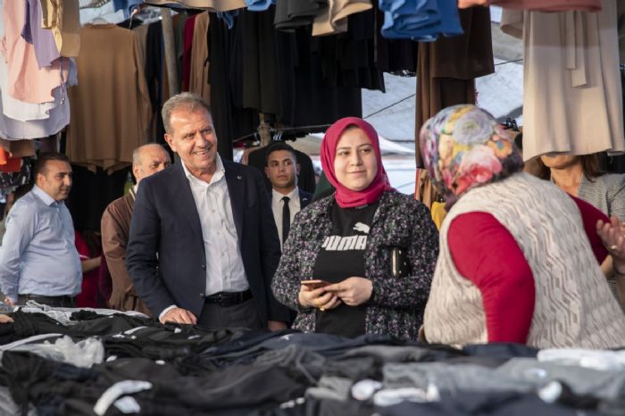 BAKAN SEER AKDENZ YEN MAHALLEDE PAZAR ZYARET YAPTI...